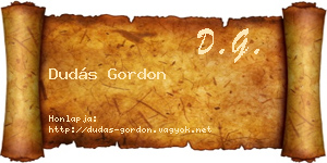 Dudás Gordon névjegykártya