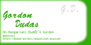 gordon dudas business card